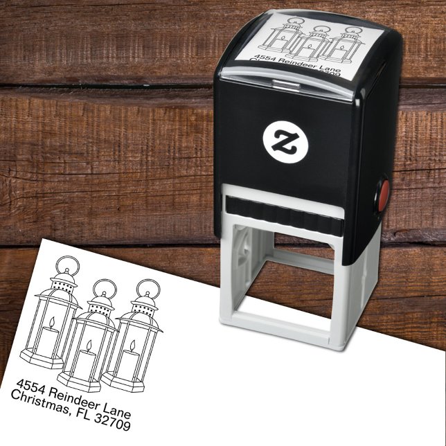 Happy Holidays Winter Lanterns Christmas Self-inking Stamp (Creator Uploaded)