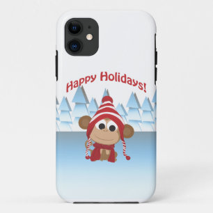 Happy Holidays! Winter Monkey Case-Mate iPhone Case