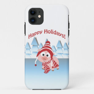 Happy Holidays! Winter Pig Case-Mate iPhone Case