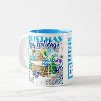 HAPPY HOLIDAYS | WINTER WONDERLAND | Advent | Two-Tone Coffee Mug