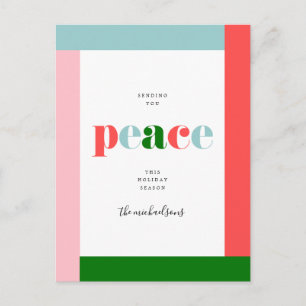 HAPPY HOLIDAYS   Wishing You Peace Postcard