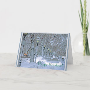 Happy Holidays with a feeling of snow in the air Card