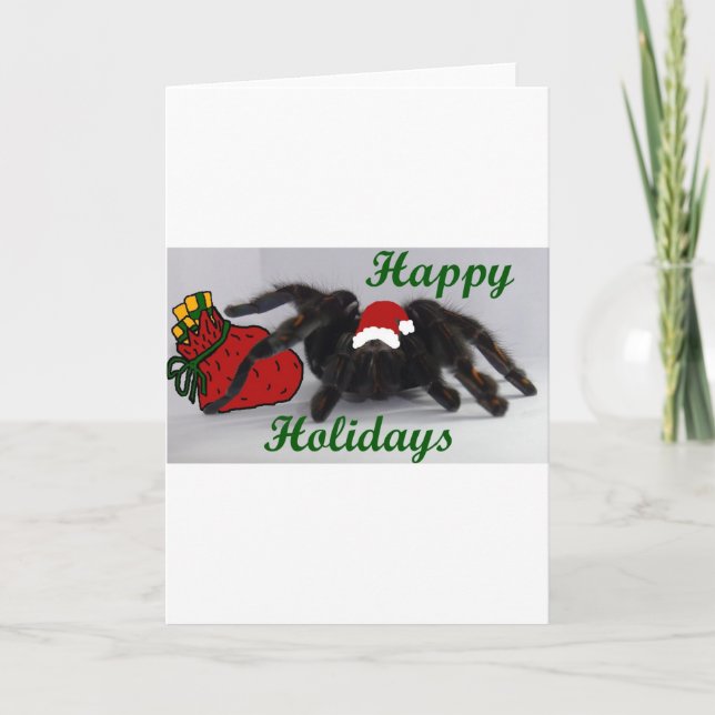 Happy Holidays! ... with a Tarantula? Holiday Card (Front)
