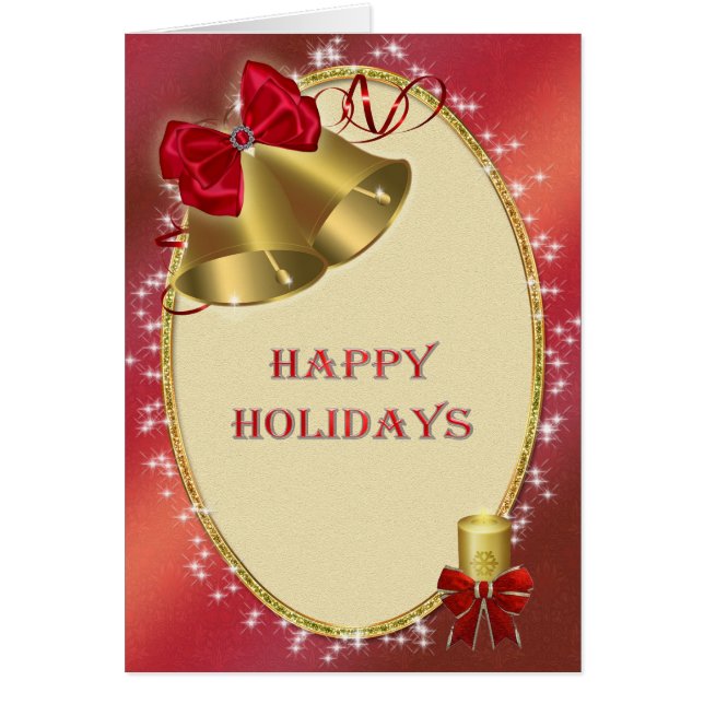 'Happy Holidays' with bells (Front)