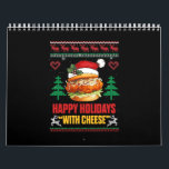 Happy Holidays with Cheese Christmas Cheeseburger Calendar<br><div class="desc">Happy Holidays with Cheese Christmas Cheeseburger</div>