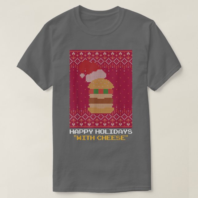 Happy Holidays with Cheese Ugly Christmas Sweater  (Design Front)