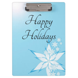 Happy Holidays with Snowflake Art Clipboard