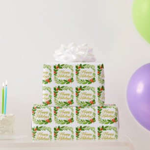 'Happy Holidays' Wrapping Paper