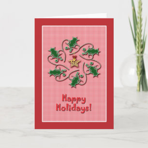Happy Holidays Wreath Card