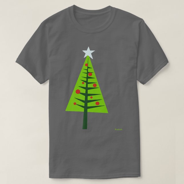 Happy Holidays Xmas Tree  T-Shirt (Design Front)