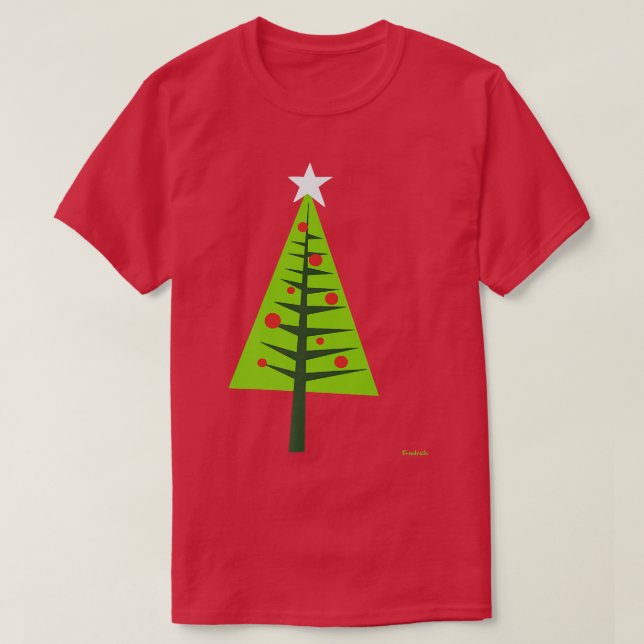 Happy Holidays Xmas Tree  T-Shirt (Design Front)