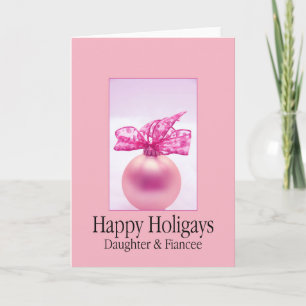 Happy Holigays Daughter & Fiancee Christmas Card