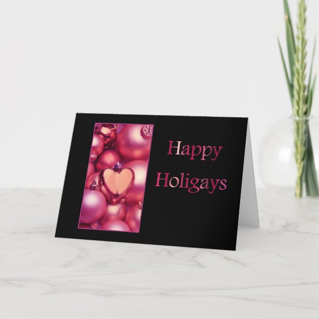 Happy Holigays LGBT Christmas Card (Front)