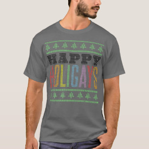 Happy Holigays LGBT Gay Christmas  T-Shirt