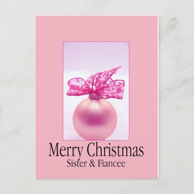 Happy Holigays Sister & Fiancee Postcard (Front)