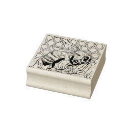 Happy Hollow Cow- Bee Rubber Stamp