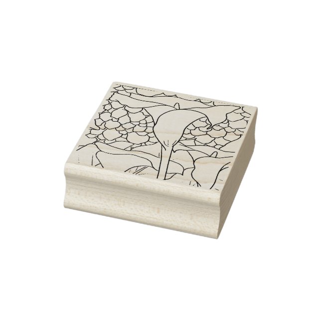 Happy Hollow Tortoise- Calla lily Rubber Stamp (Stamp)