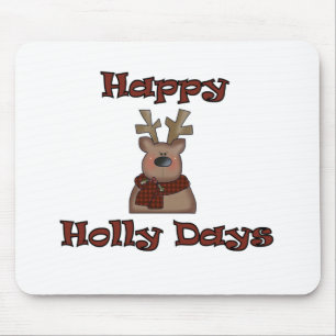 Happy Holly Days Mouse Pad
