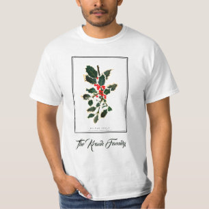 Happy Holly  Personalize Christmas T-Shirt