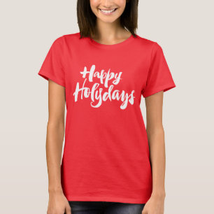 Happy Holy Days Holydays Christmas Lettering T-Shirt