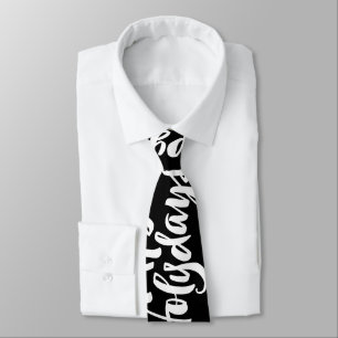 Happy Holydays Holidays Calligraphy Religious Tie