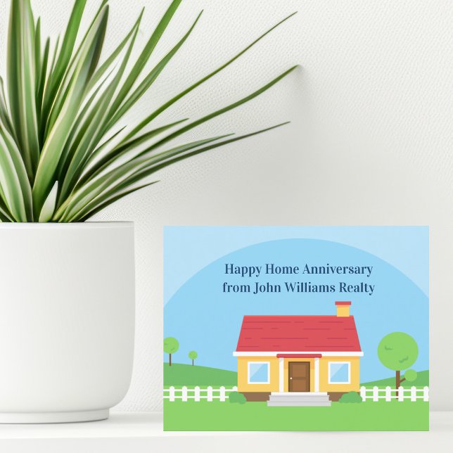 Happy Home Anniversary Custom Realtor Card (Creator Uploaded)
