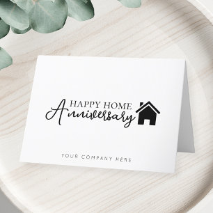 Happy Home Anniversary Real Estate Thank You Card