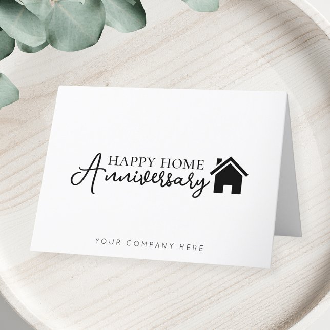 Happy Home Anniversary Real Estate  Thank You Card (Creator Uploaded)