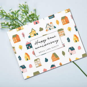 Happy Home Anniversary Realty Postcard
