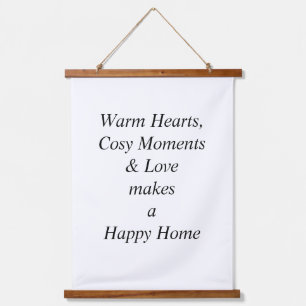 Happy Home Wall Sign  Hanging Tapestry