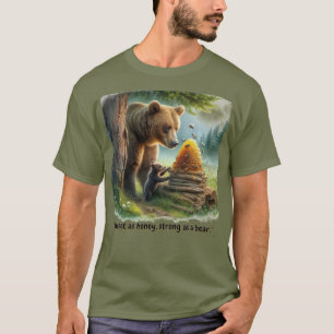 Happy Honey Bear Mens   T-Shirt