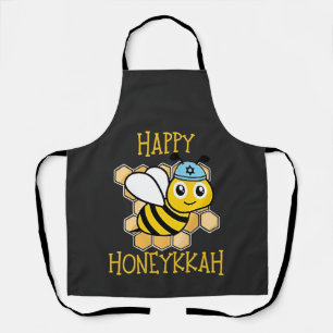 Happy Honeykkah Honey Bee Hanukkah Jewish Apron