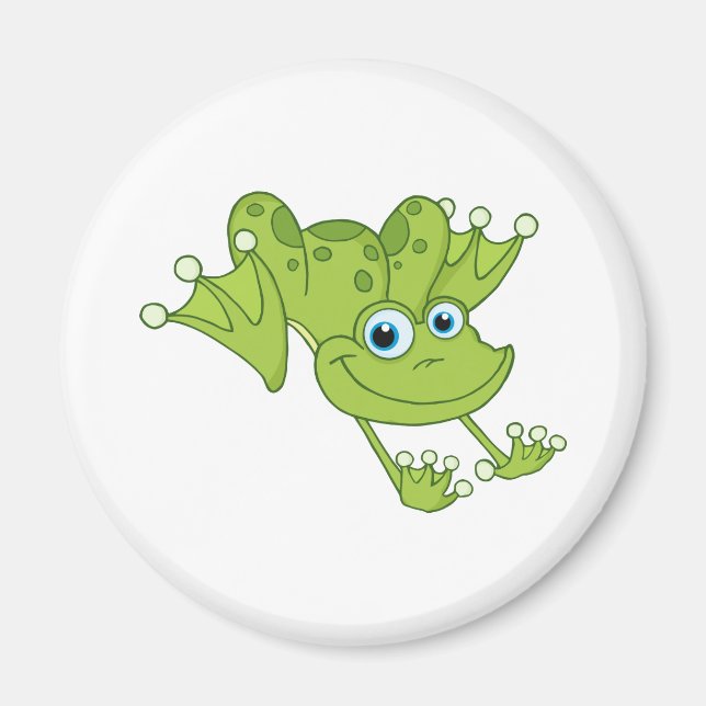 Happy Hopping Frog Magnet (Front)