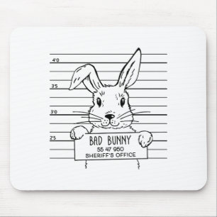 Happy Hoppy Easter Cute Funny Bunny T Shirt  Mouse Pad