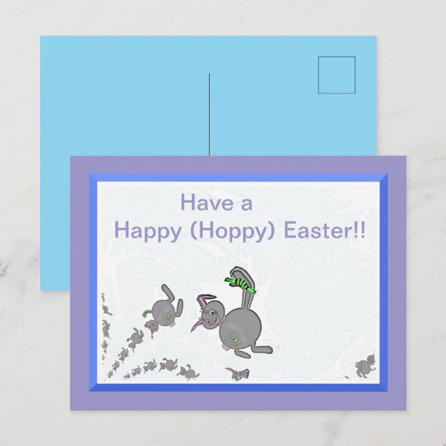 Happy (Hoppy) Easter Postcard (Front/Back)
