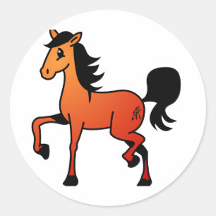 Happy Horse Classic Round Sticker