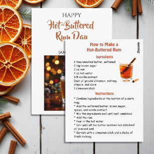 Happy Hot-Buttered Rum Day January 17th Postcard