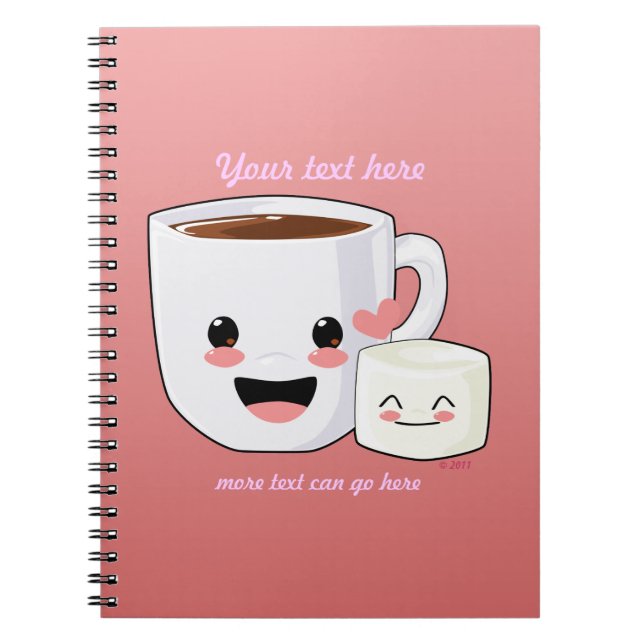 Happy Hot Cocoa and Marshmallow Notebook (Front)