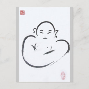 Happy Hotei Buddha Postcard