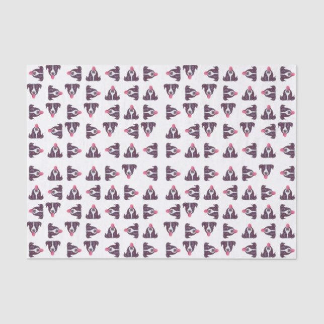 Happy Hound Funny Cute Dog Pattern Tissue Paper (Front)