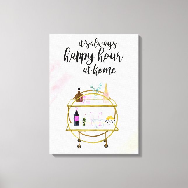 Happy Hour at Home I Canvas Print (Front)