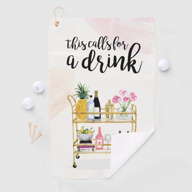Happy Hour at Home II Golf Towel (InSitu)