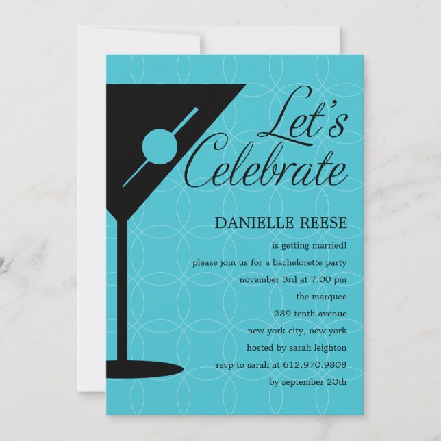 Happy Hour Bachelorette/Bridal Shower Invitation (Front)