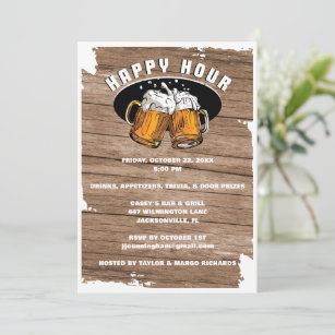 Happy Hour Beer Mugs Invitation