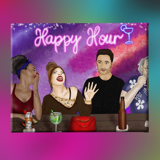 Happy Hour | Digital Art Canvas Print (Creator Uploaded)