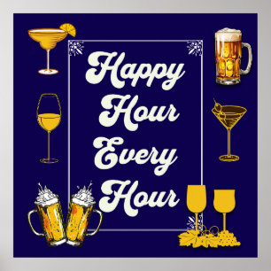 Happy Hour Every Hour Pub Poster