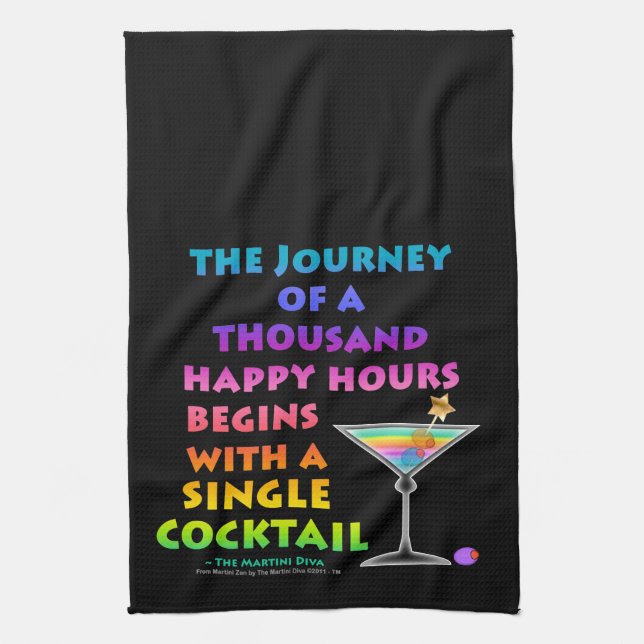 HAPPY HOUR JOURNEY Kitchen, Bath, Bar TOWEL (Vertical)