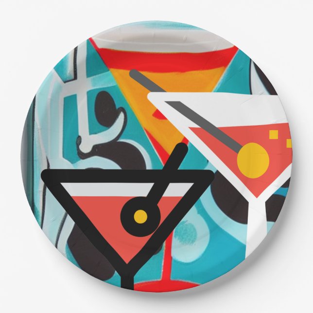 Happy Hour Paper Plate (Front)