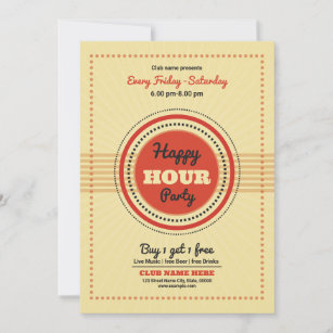 Happy Hour Party Flyer Invitation
