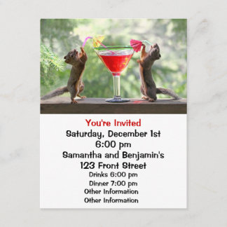 Happy Hour Squirrels Invitation